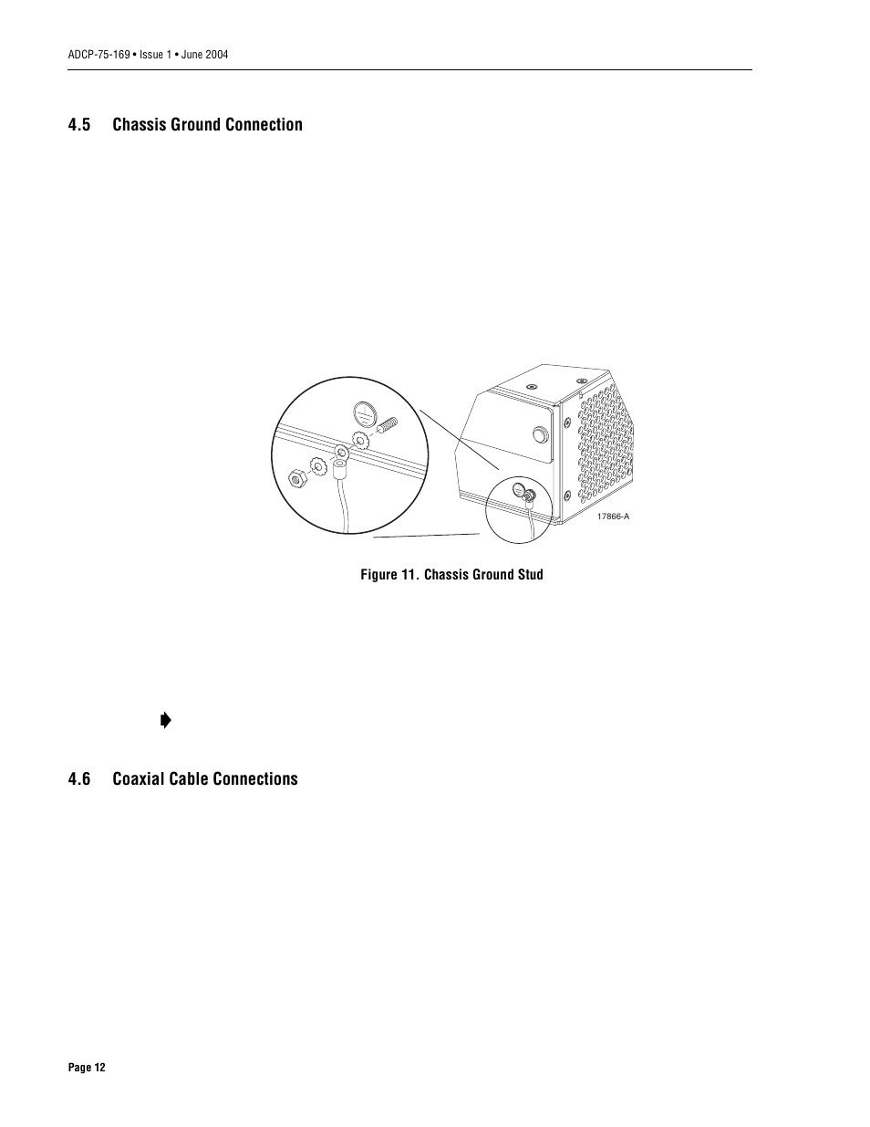 5 chassis ground connection, 6 coaxial cable connections, Chassis ground connection | Coaxial cable connections | ADC 19717-A User Manual | Page 20 / 32