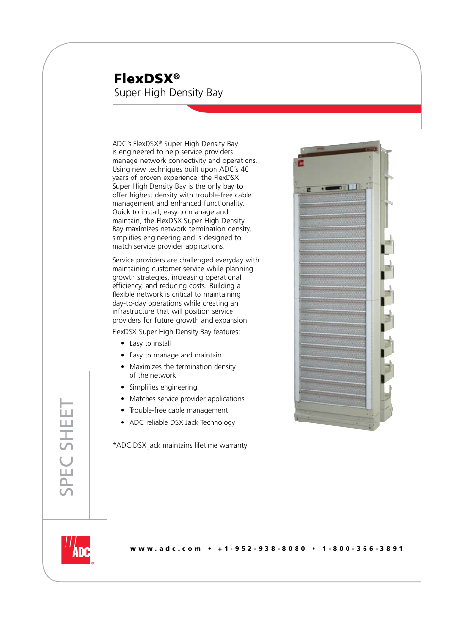 ADC Cross-Connect Family FlexDSX User Manual | 4 pages