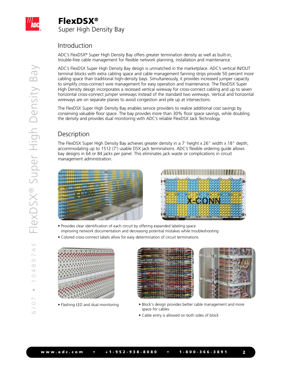 Fl ex d sx, Su p er h ig h d en si ty b ay, Flexdsx | ADC Cross-Connect Family FlexDSX User Manual | Page 2 / 4