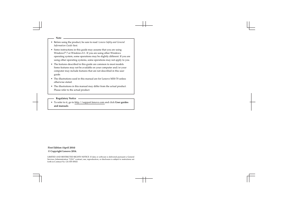 Lenovo M30-70 Notebook User Manual | Page 2 / 46