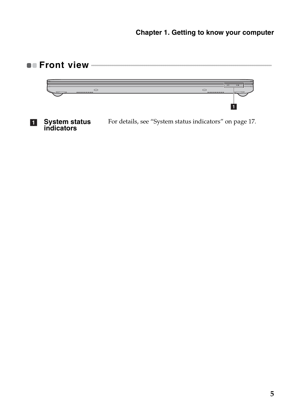 Front view | Lenovo M30-70 Notebook User Manual | Page 9 / 46