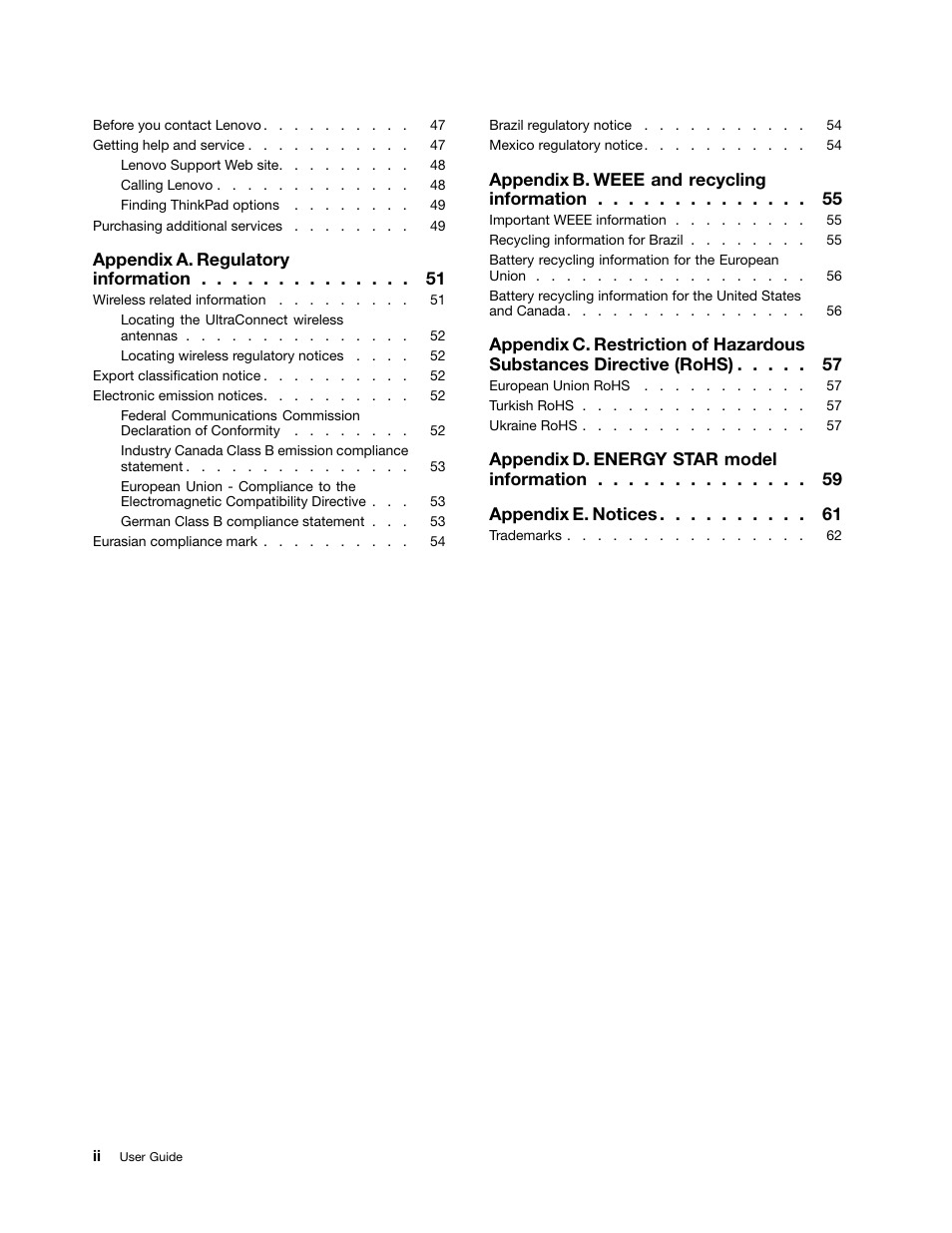 Lenovo ThinkPad 11e Chromebook User Manual | Page 4 / 78