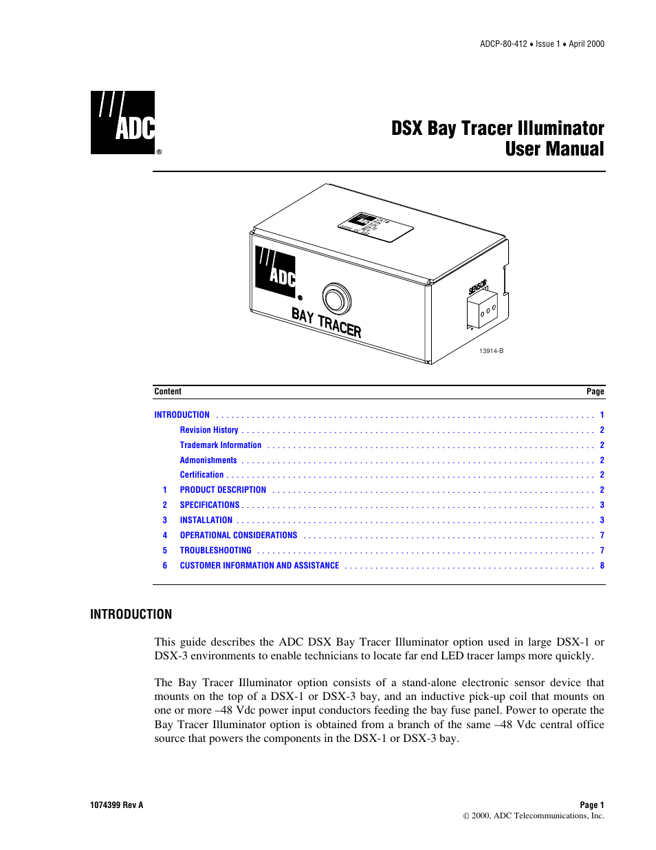 ADC P-80-412 User Manual | 10 pages