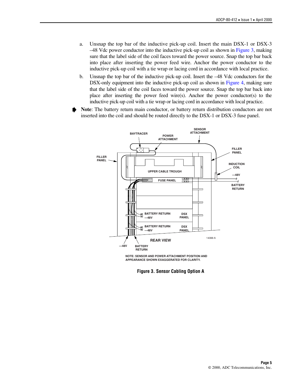 Figure 3. sensor cabling option a | ADC P-80-412 User Manual | Page 5 / 10