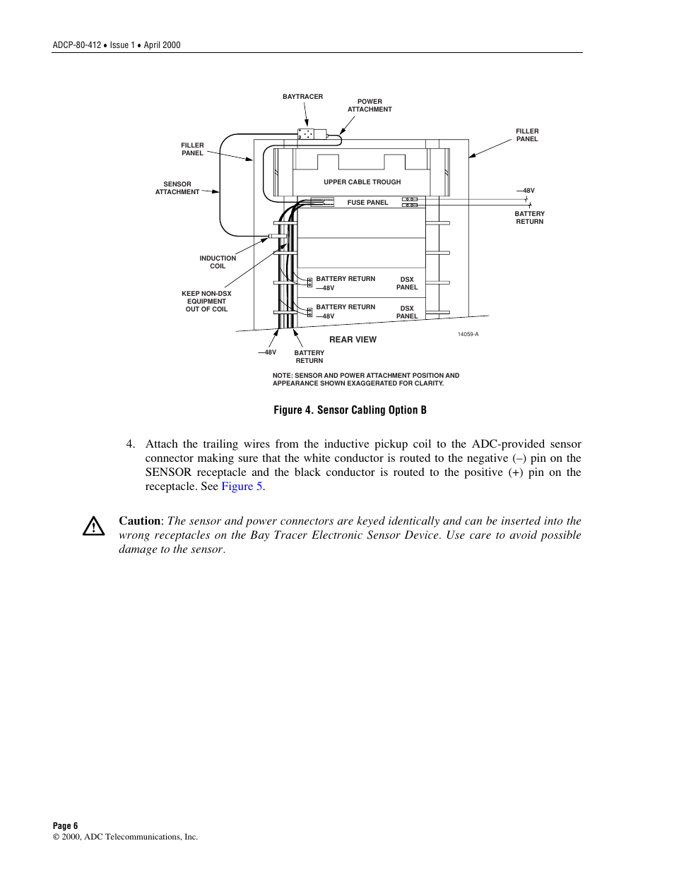 Figure 4. sensor cabling option b | ADC P-80-412 User Manual | Page 6 / 10