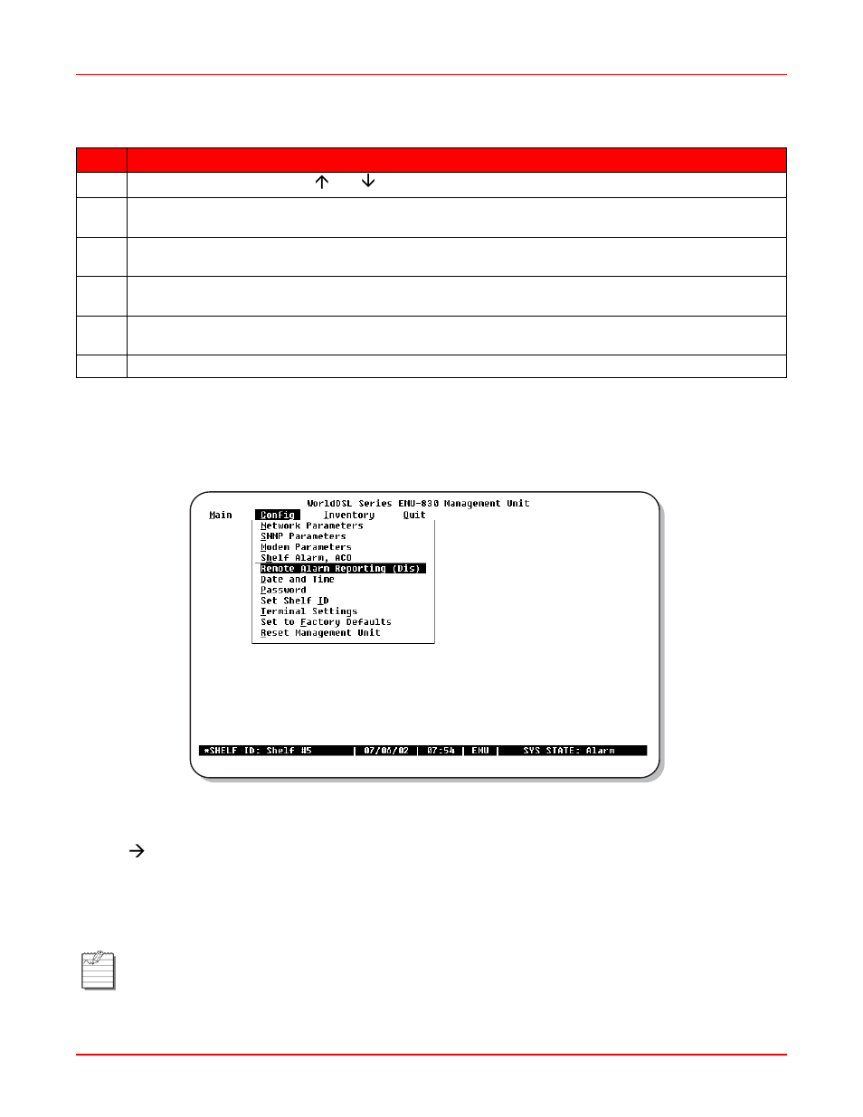 Remote alarm reporting, Set date and time, Set date and time -17 | Figure 3-11.remote alarm reporting menu item, Remote alarm reporting” on | ADC EMU-830 User Manual | Page 49 / 74