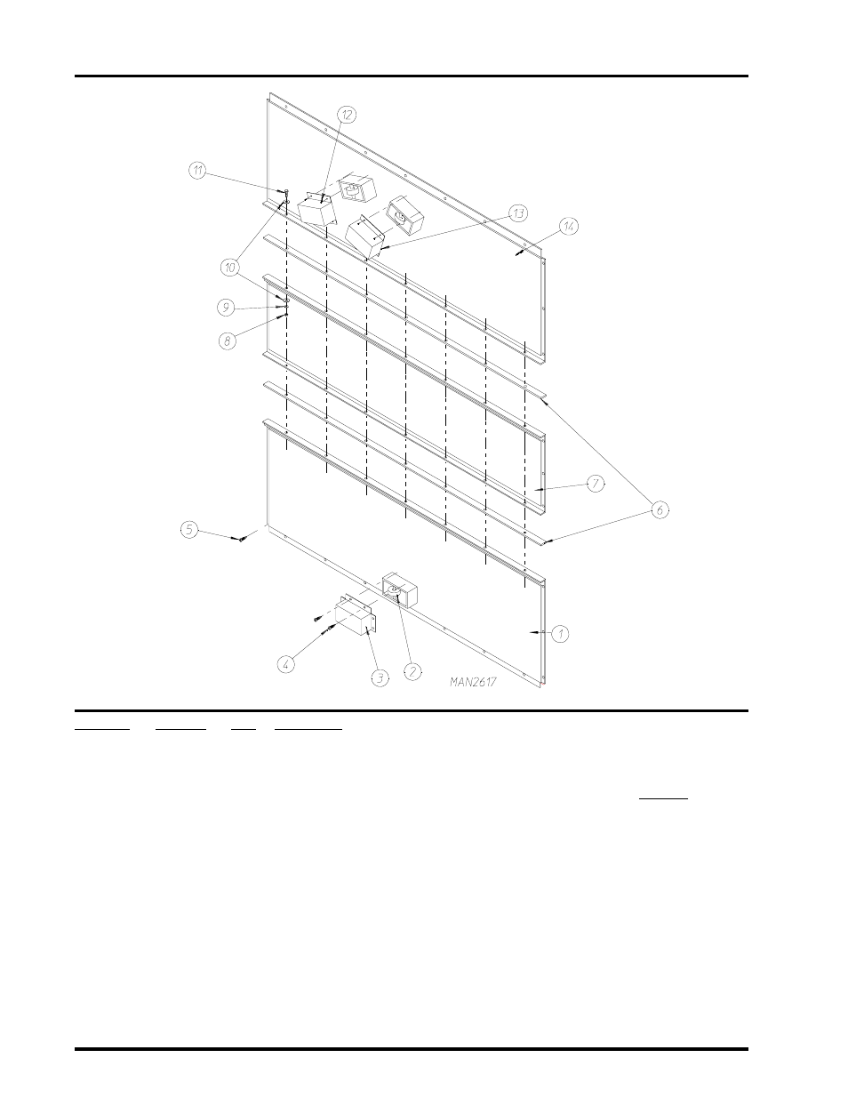 Rear panel assembly, 1 door/forward tilt | ADC AD-310 User Manual | Page 10 / 108