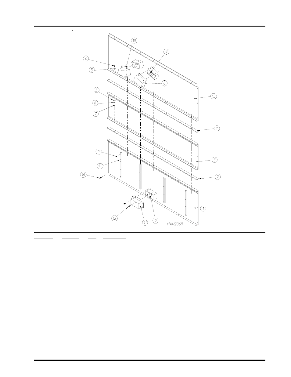 Rear panel assembly, 1 door/2-way tilt | ADC AD-310 User Manual | Page 11 / 108