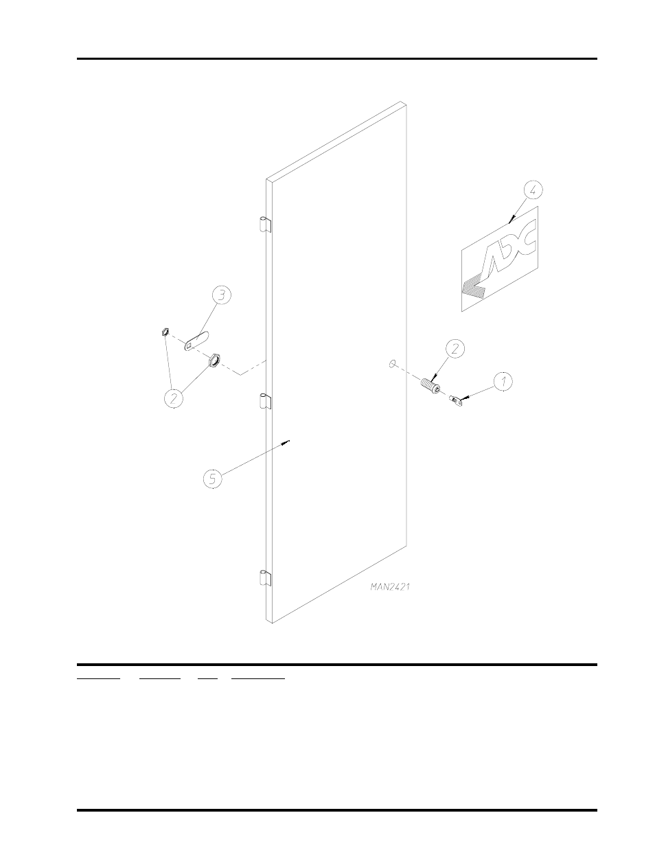 Left control door assembly, 1 door or 2 door models | ADC AD-310 User Manual | Page 27 / 108