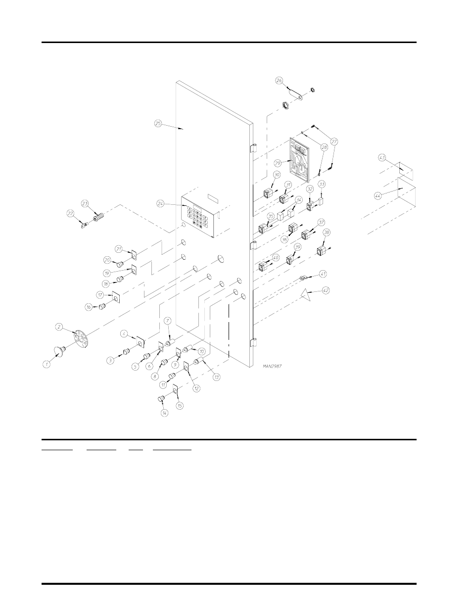 Right front control door assembly , 27, 28, Right front control door assembly | ADC AD-310 User Manual | Page 28 / 108