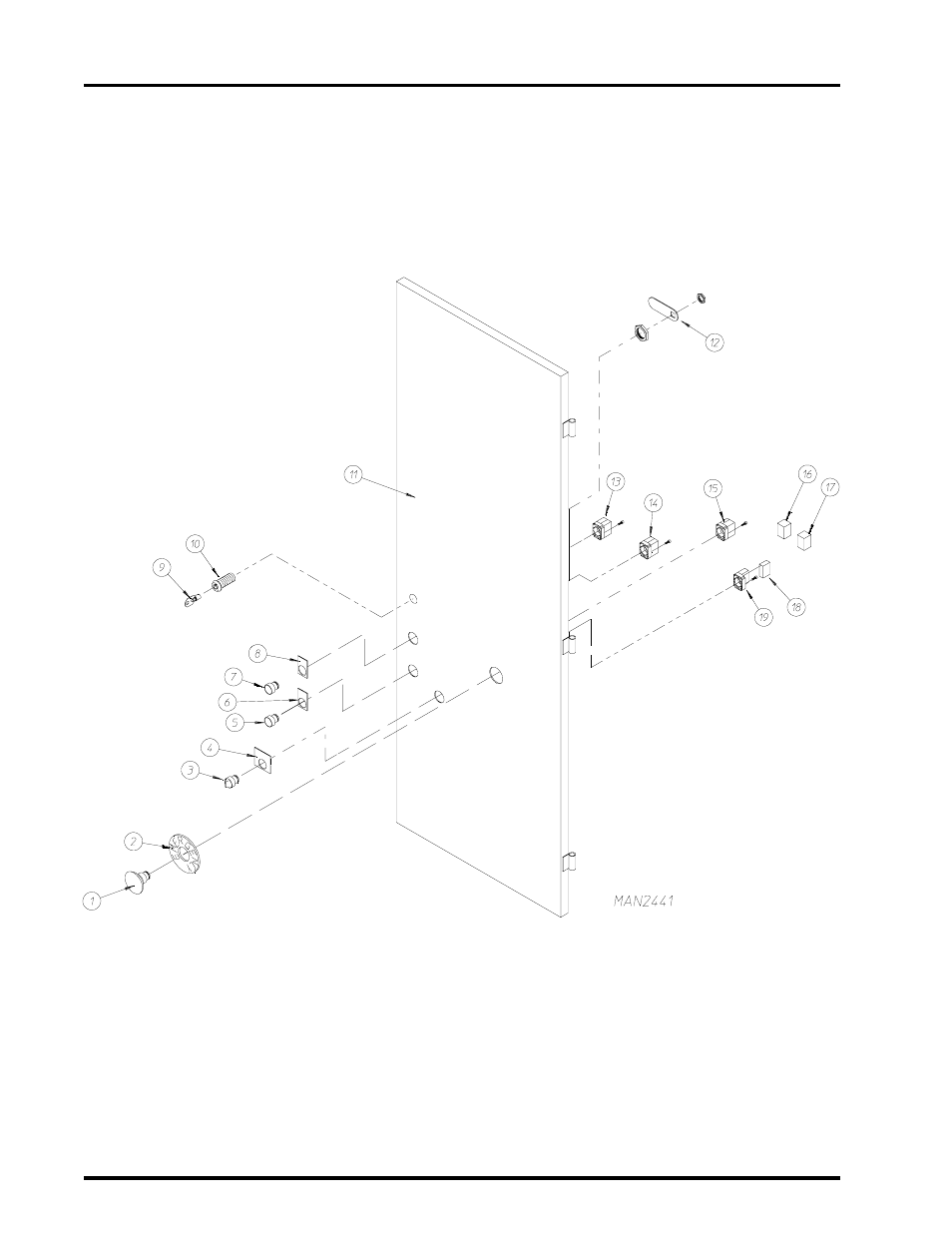 Right rear control door assembly, 2 door models , 31 | ADC AD-310 User Manual | Page 32 / 108