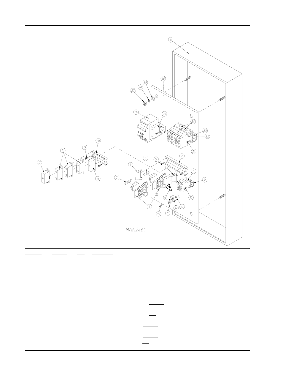 Left hand electrical control panel assembly, Left hand electrical control panel | ADC AD-310 User Manual | Page 36 / 108