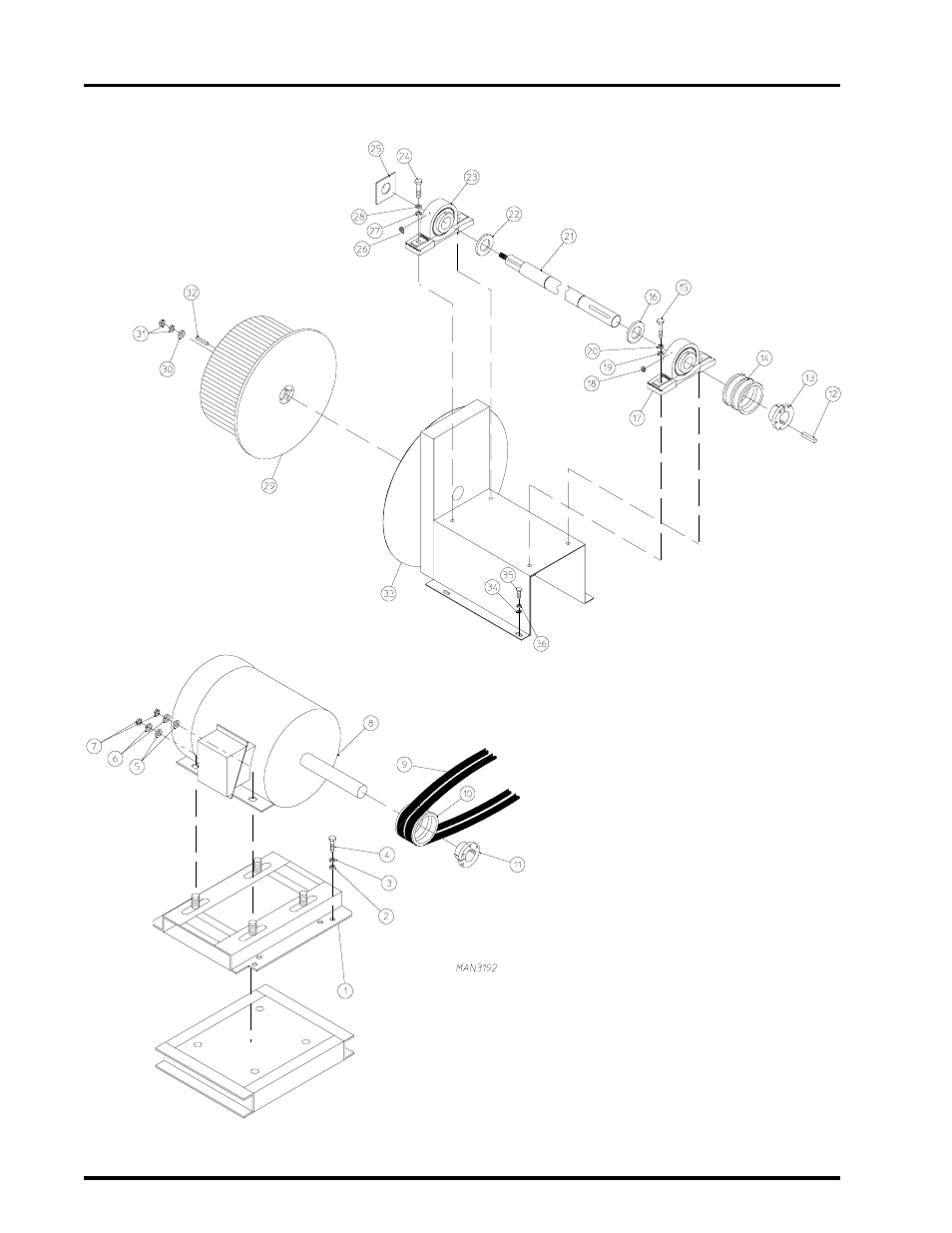 Fan motor assembly, For steam models only , 63 | ADC AD-310 User Manual | Page 64 / 108