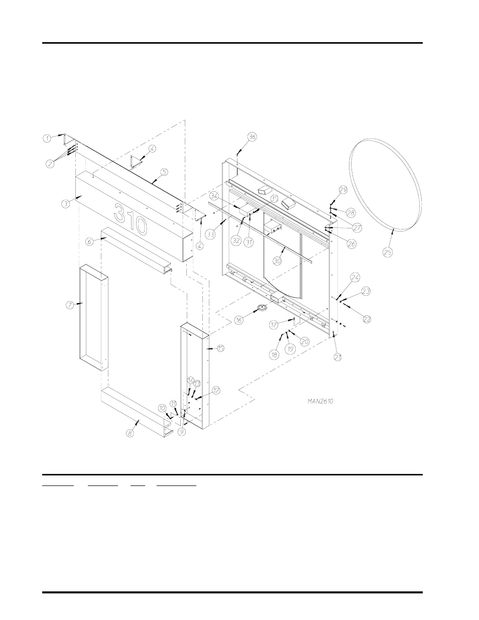 Front panel assembly, Manual door , 7 | ADC AD-310 User Manual | Page 8 / 108