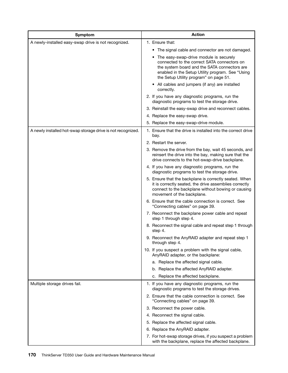Lenovo ThinkServer TD350 User Manual | Page 184 / 204