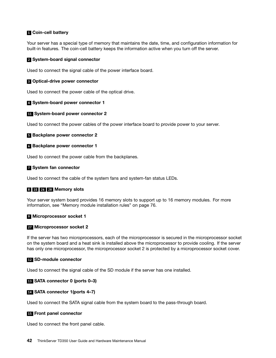 Lenovo ThinkServer TD350 User Manual | Page 56 / 204