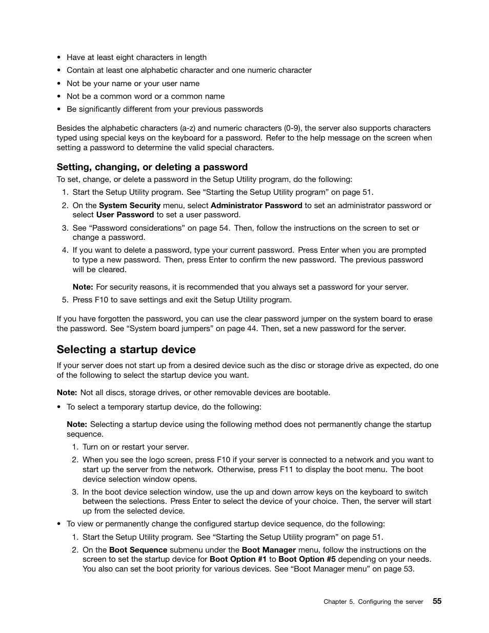 Selecting a startup device | Lenovo ThinkServer TD350 User Manual | Page 69 / 204