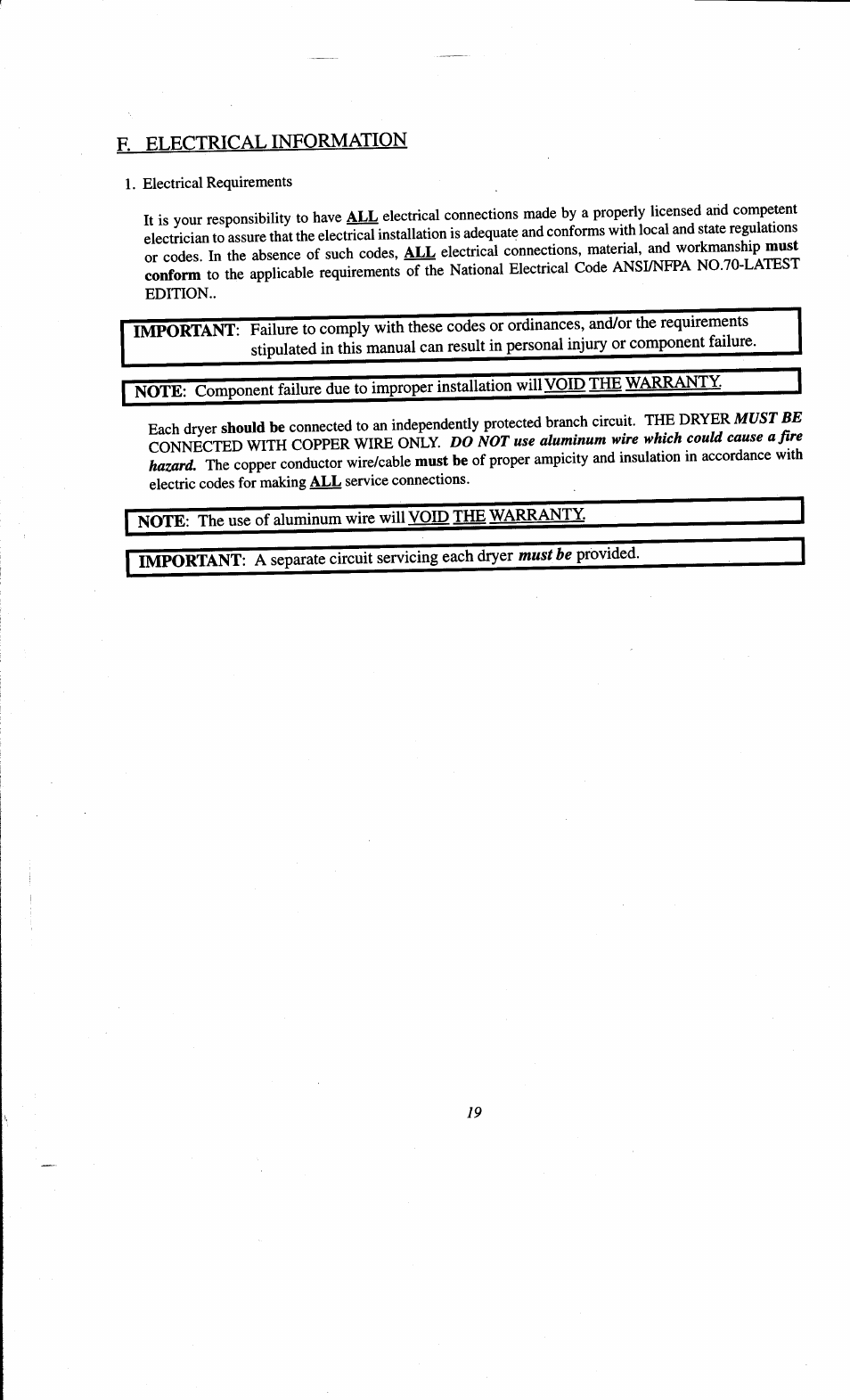 R electrical information, F. electrical information | ADC AD-78 User Manual | Page 23 / 75