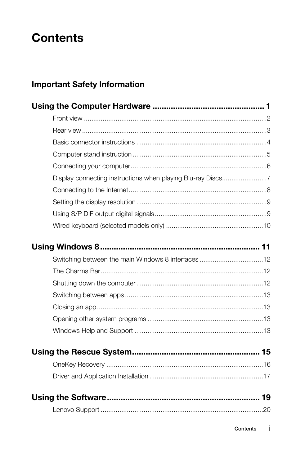 Lenovo IdeaCentre Q190 Desktop User Manual | Page 4 / 37