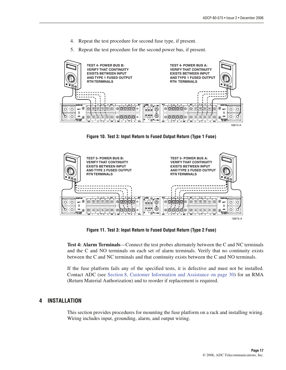 4 installation, Installation, 4installation | ADC PowerWorx Power Distribution User Manual | Page 23 / 40