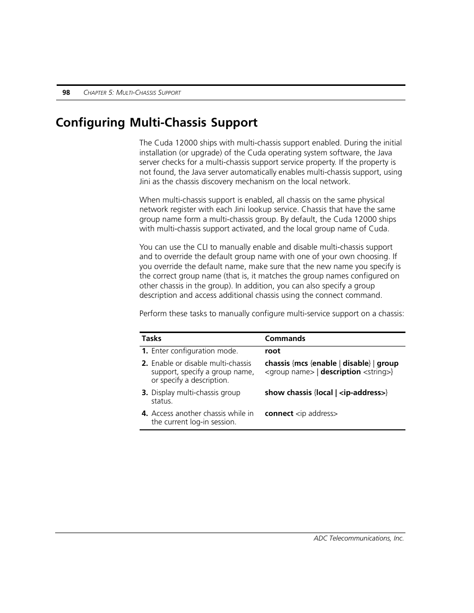 Configuring multi-chassis support | ADC CUDA 3 User Manual | Page 100 / 620