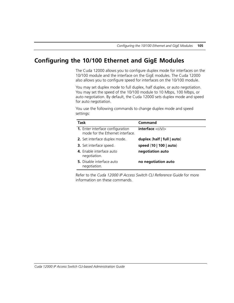 Configuring the 10/100 ethernet and gige modules | ADC CUDA 3 User Manual | Page 107 / 620