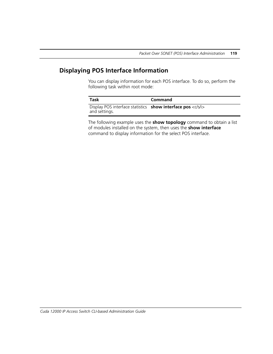 Displaying pos interface information | ADC CUDA 3 User Manual | Page 121 / 620