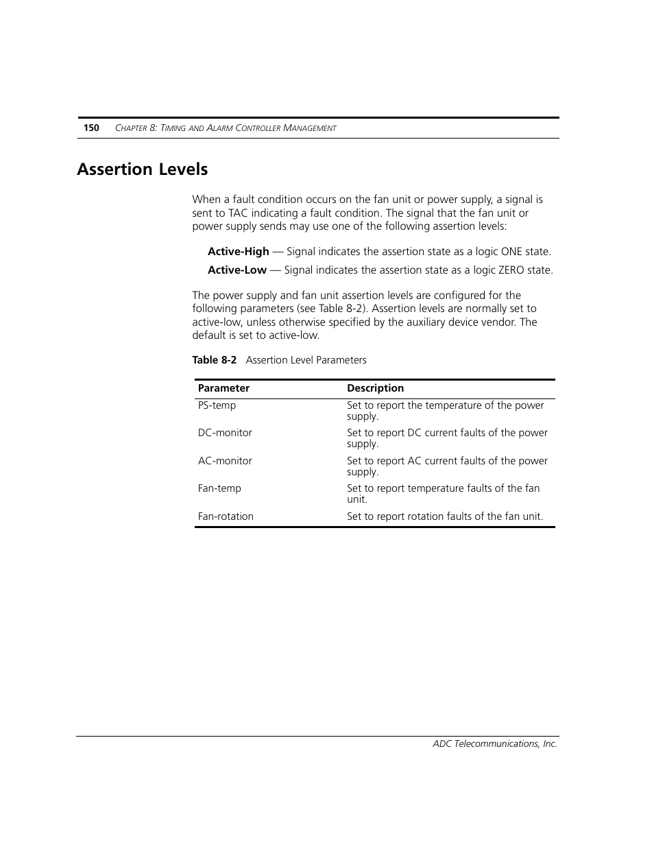 Assertion levels | ADC CUDA 3 User Manual | Page 152 / 620