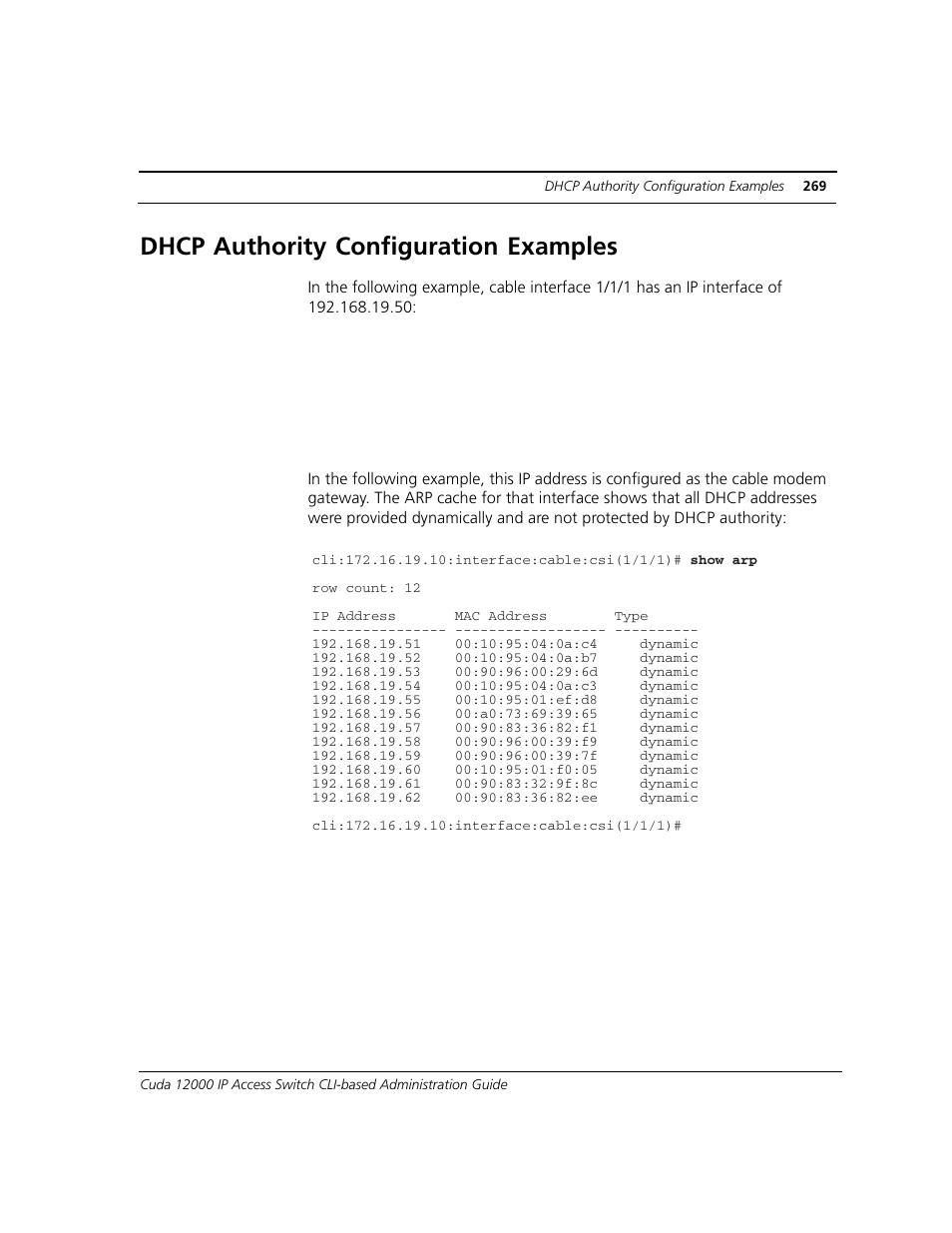 Dhcp authority configuration examples | ADC CUDA 3 User Manual | Page 271 / 620
