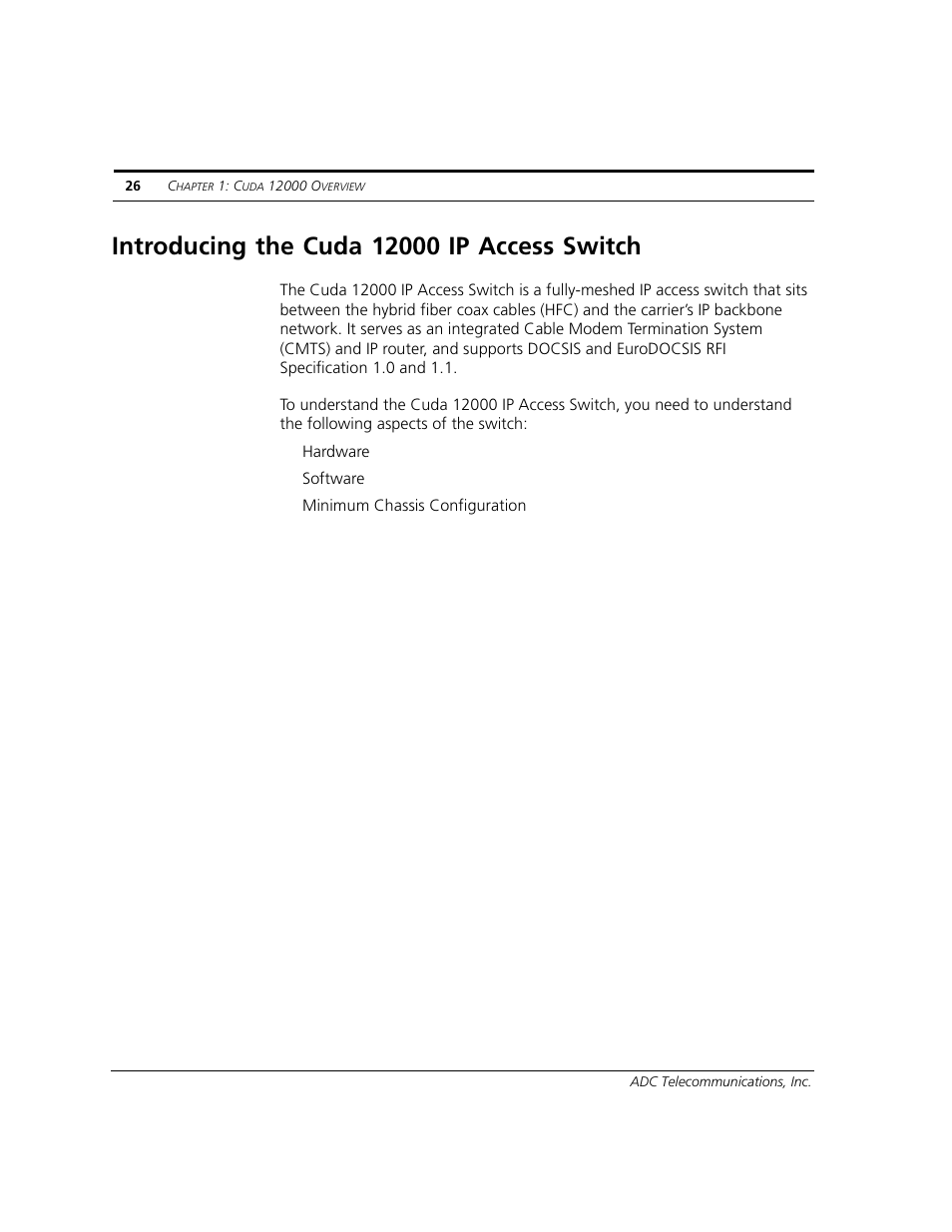 Introducing the cuda 12000 ip access switch | ADC CUDA 3 User Manual | Page 28 / 620