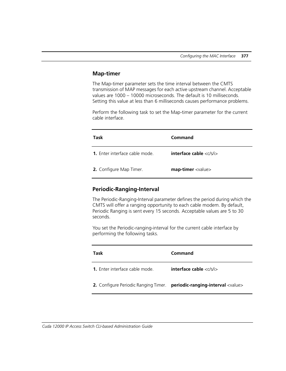 Map-timer, Periodic-ranging-interval | ADC CUDA 3 User Manual | Page 379 / 620