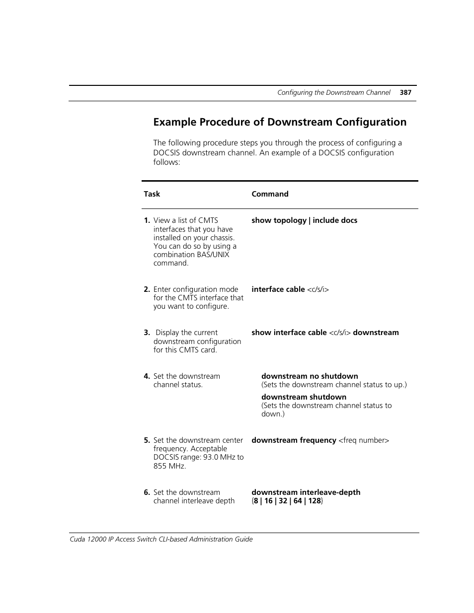 Example procedure of downstream configuration | ADC CUDA 3 User Manual | Page 389 / 620