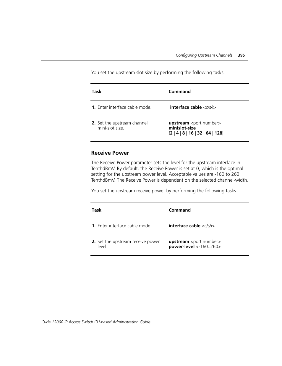 Receive power | ADC CUDA 3 User Manual | Page 397 / 620