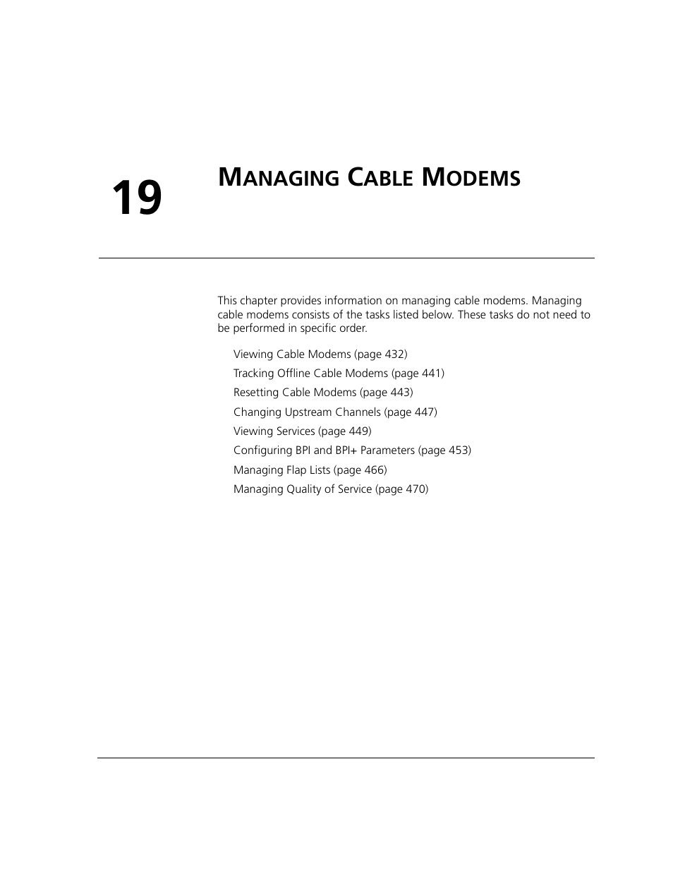 Managing cable modems, Anaging, Able | Odems, Chapter 19 | ADC CUDA 3 User Manual | Page 433 / 620