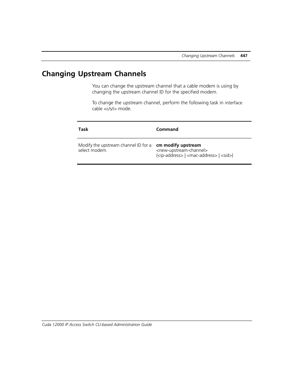 Changing upstream channels | ADC CUDA 3 User Manual | Page 449 / 620