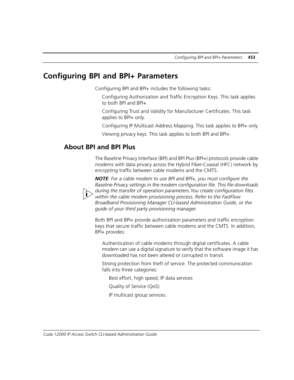 Configuring bpi and bpi+ parameters, About bpi and bpi plus | ADC CUDA 3 User Manual | Page 455 / 620