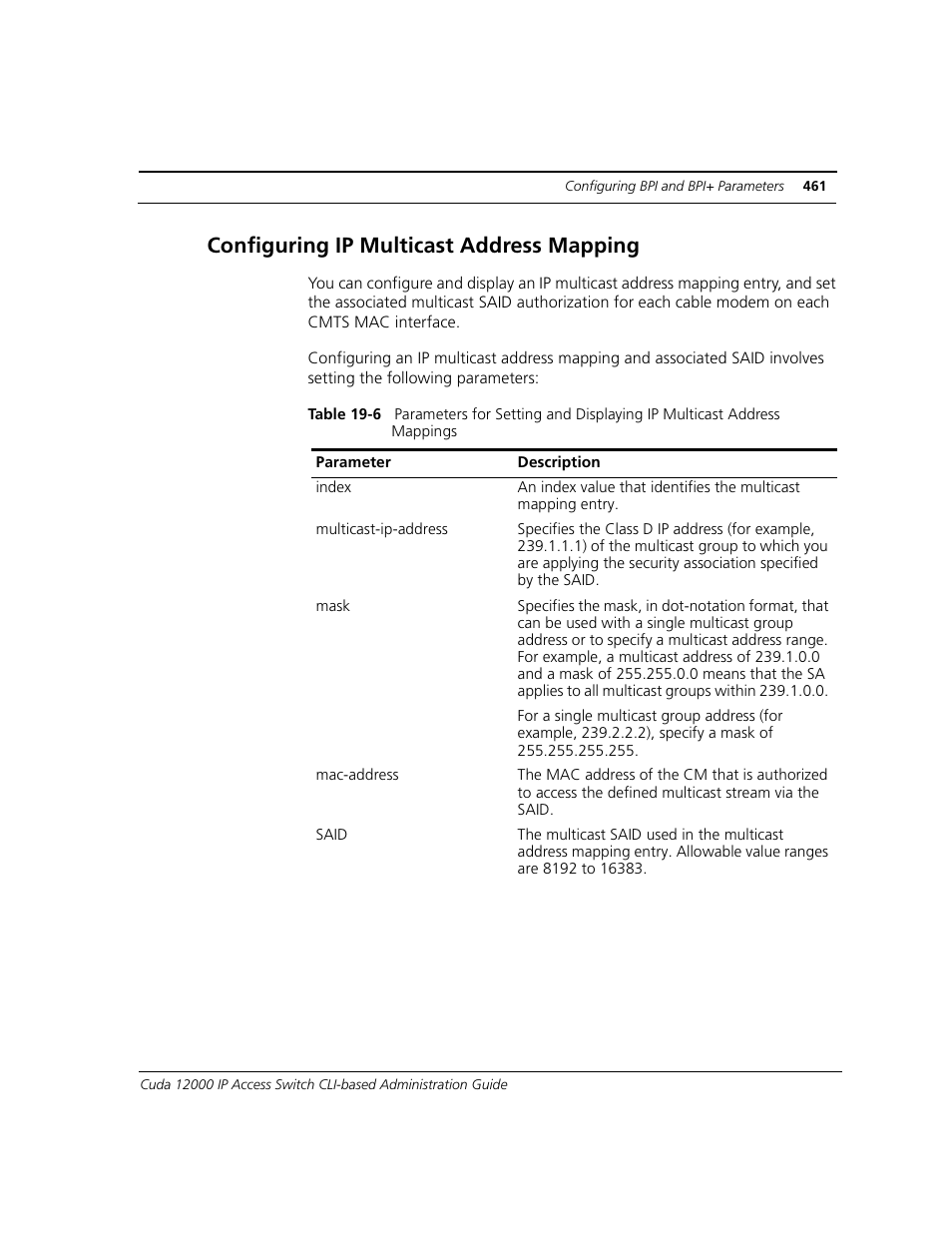 Configuring ip multicast address mapping | ADC CUDA 3 User Manual | Page 463 / 620