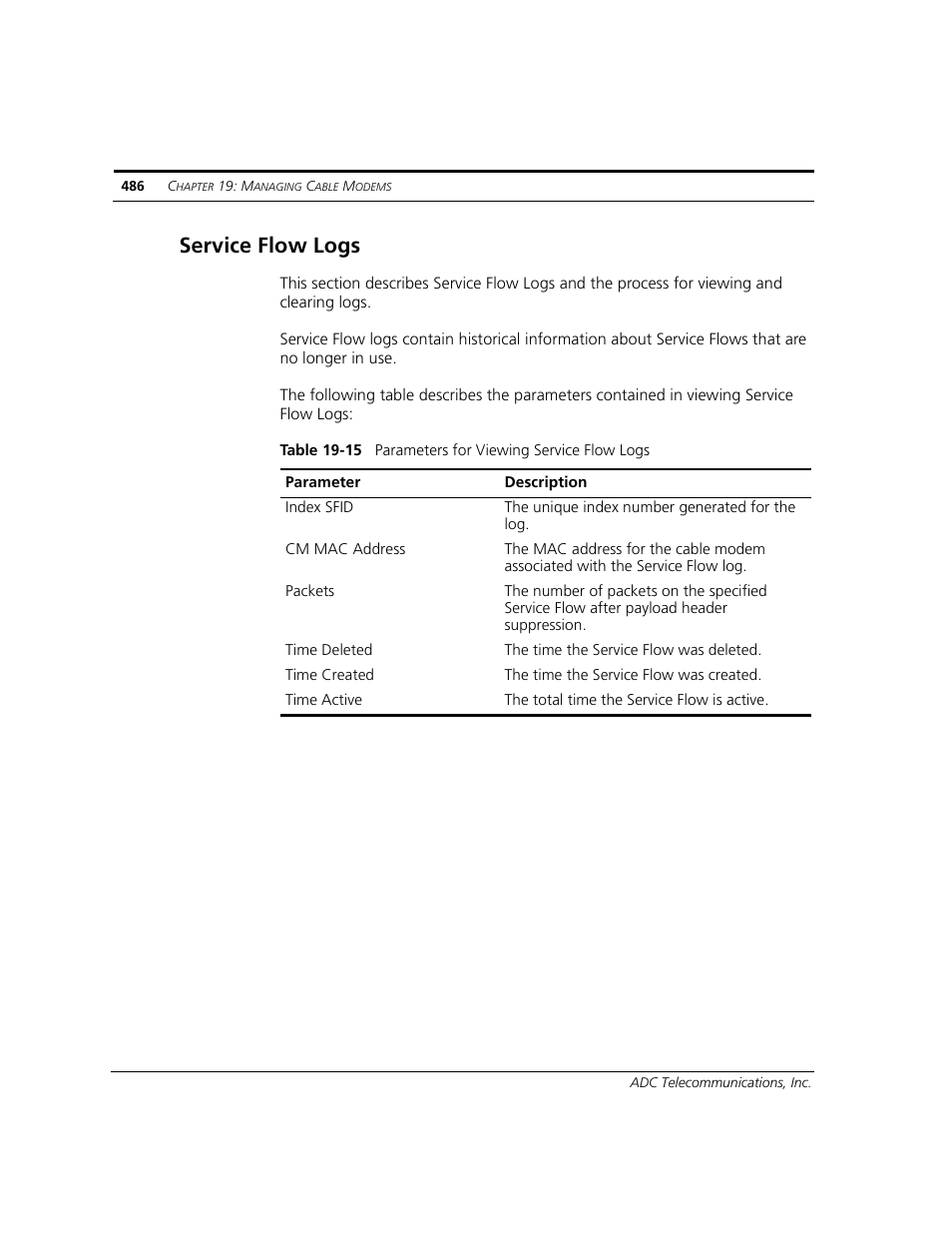 Service flow logs | ADC CUDA 3 User Manual | Page 488 / 620