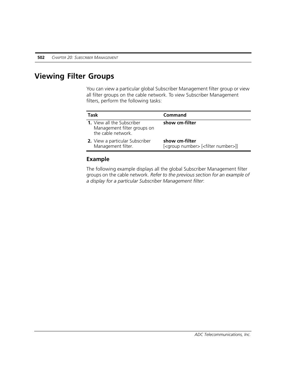 Viewing filter groups | ADC CUDA 3 User Manual | Page 504 / 620