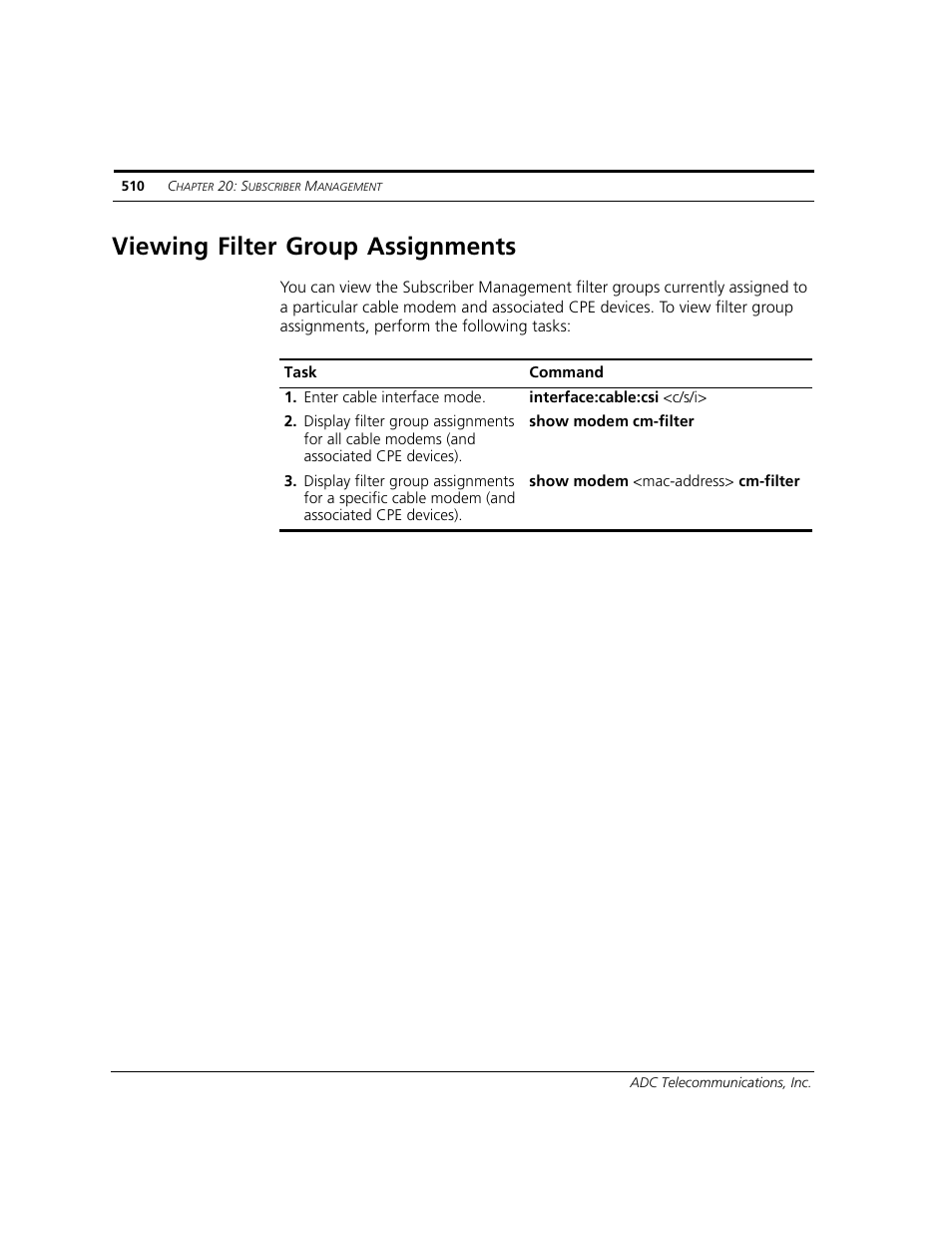 Viewing filter group assignments | ADC CUDA 3 User Manual | Page 512 / 620