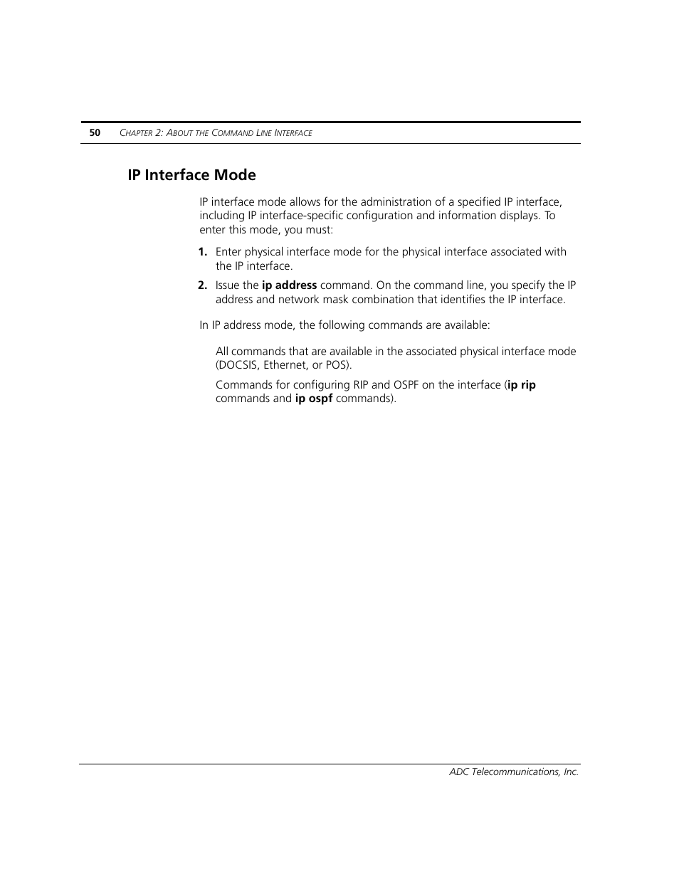 Ip interface mode | ADC CUDA 3 User Manual | Page 52 / 620