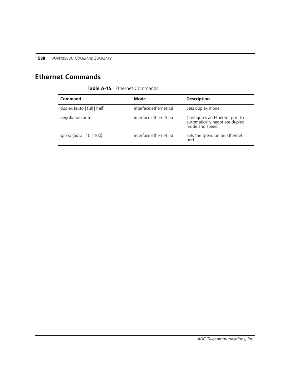 Ethernet commands | ADC CUDA 3 User Manual | Page 590 / 620