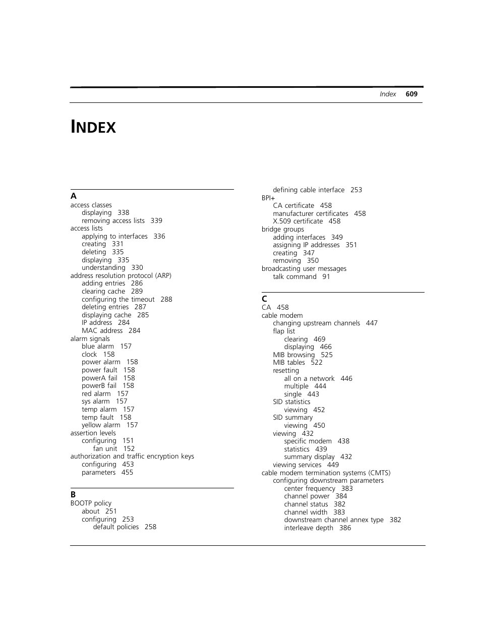 Index, Ndex | ADC CUDA 3 User Manual | Page 611 / 620