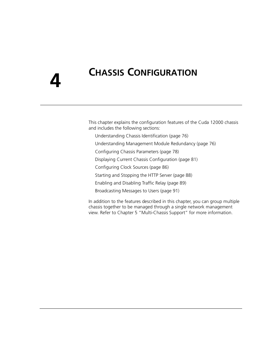 Chassis configuration, Hassis, Onfiguration | Chapter 4 | ADC CUDA 3 User Manual | Page 77 / 620