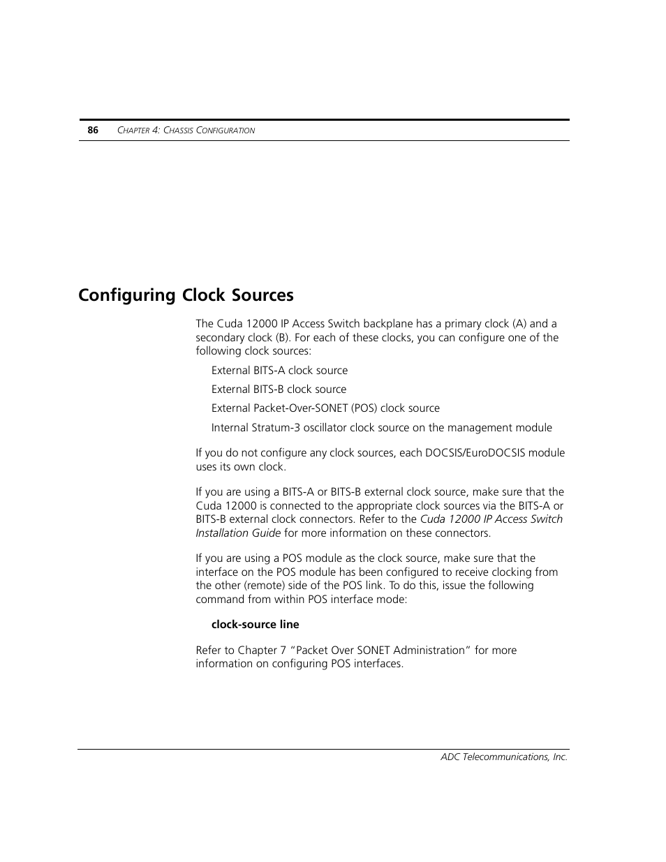 Configuring clock sources | ADC CUDA 3 User Manual | Page 88 / 620