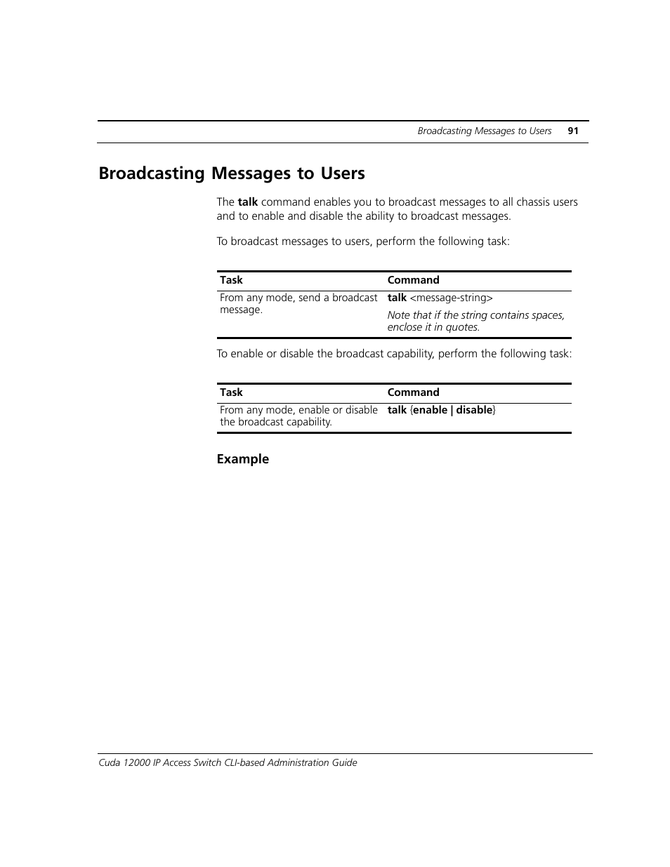 Broadcasting messages to users | ADC CUDA 3 User Manual | Page 93 / 620