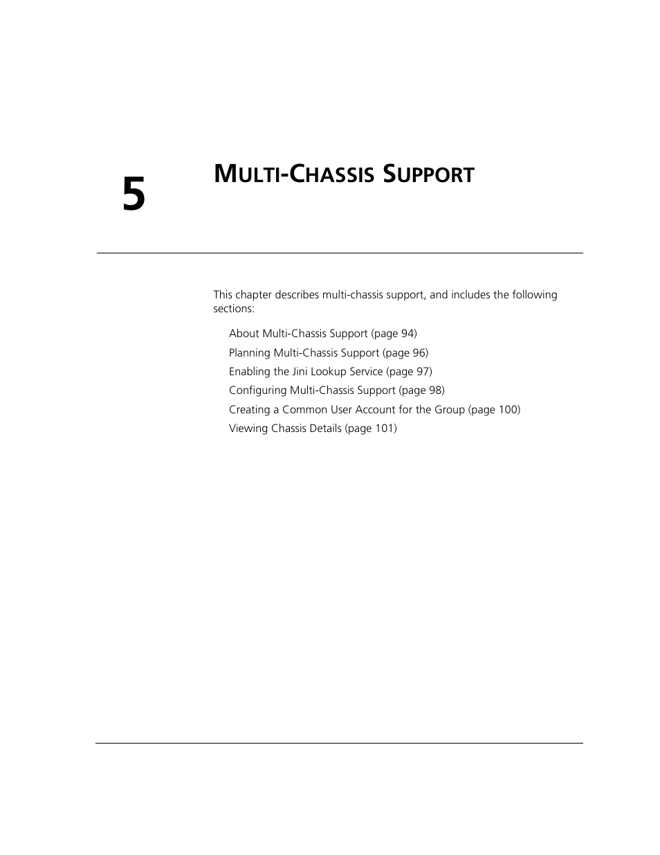 Multi-chassis support, Ulti, Hassis | Upport, Chapter 5, Chapter 5 “multi-chassis support” for m | ADC CUDA 3 User Manual | Page 95 / 620