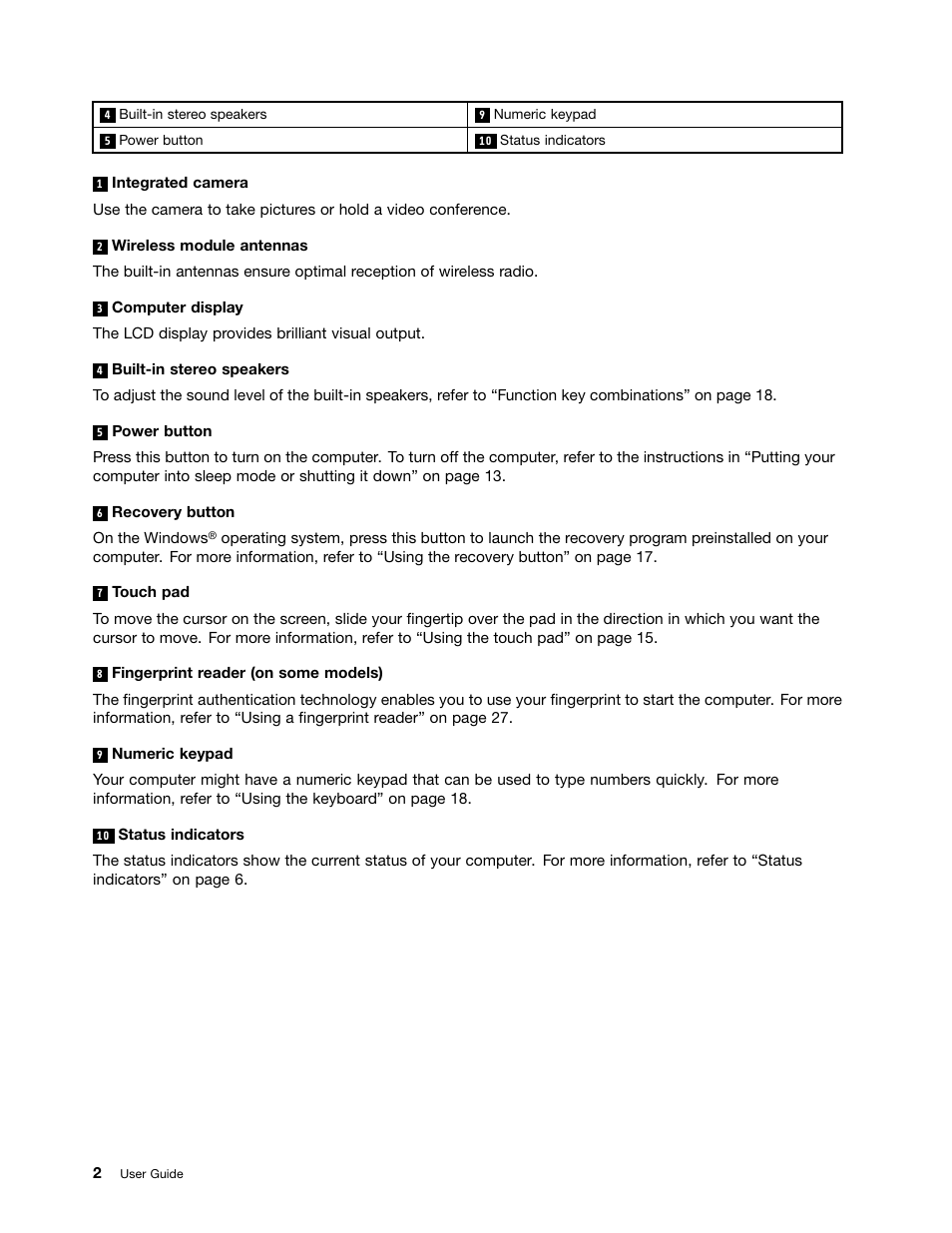 Lenovo V480 Notebook User Manual | Page 16 / 85