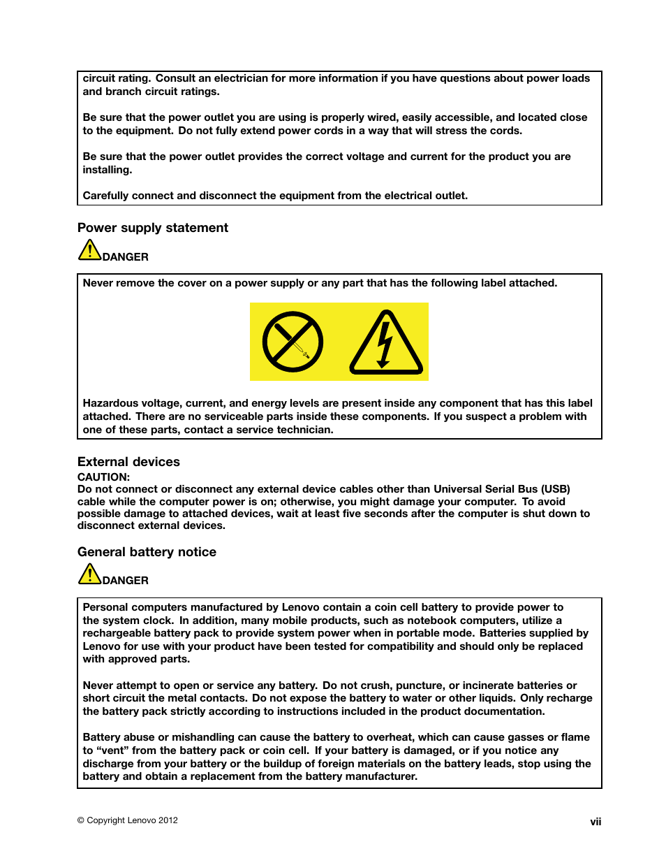 Lenovo V480 Notebook User Manual | Page 9 / 85