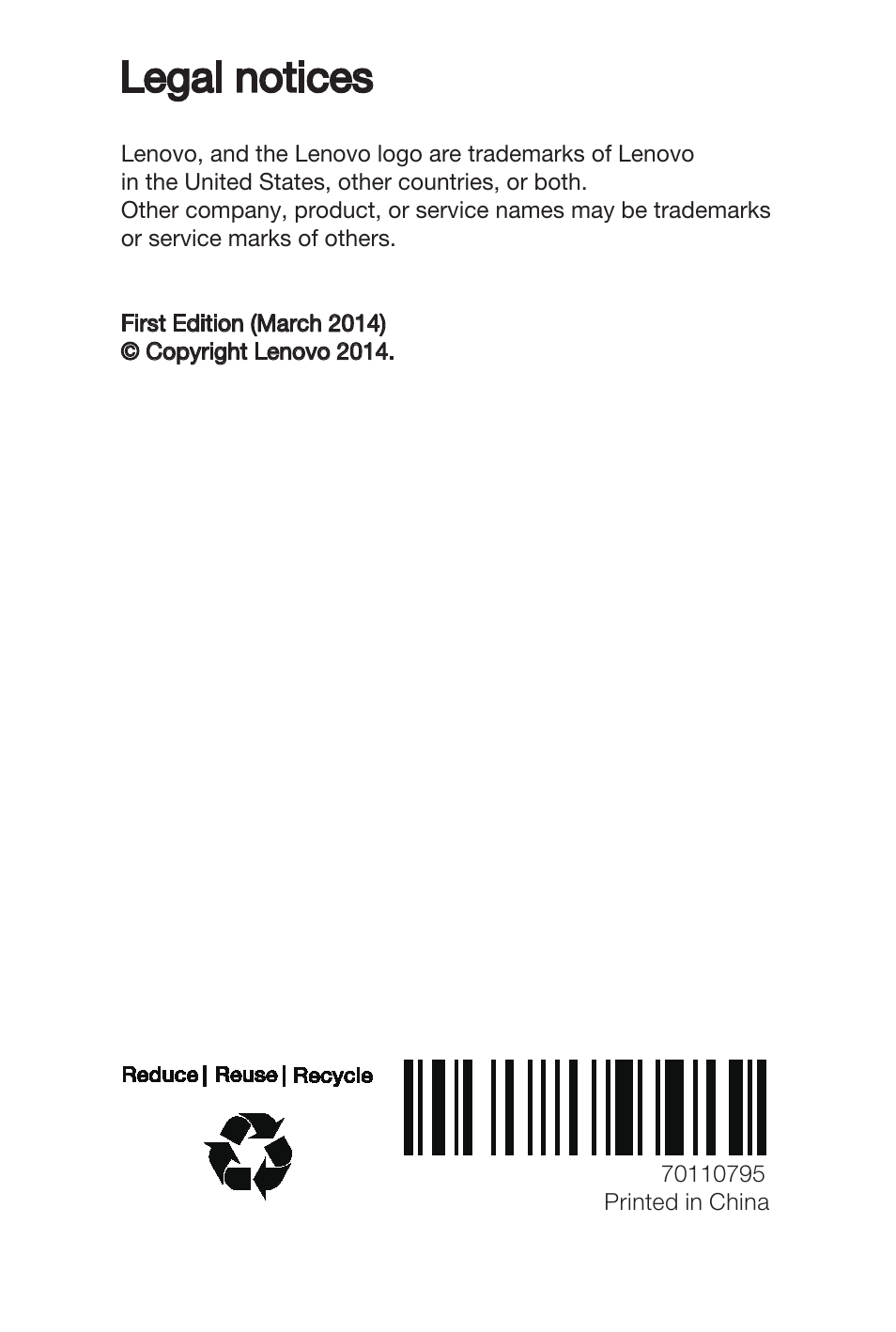 Legal notices | Lenovo A7-40 Tablet User Manual | Page 23 / 23